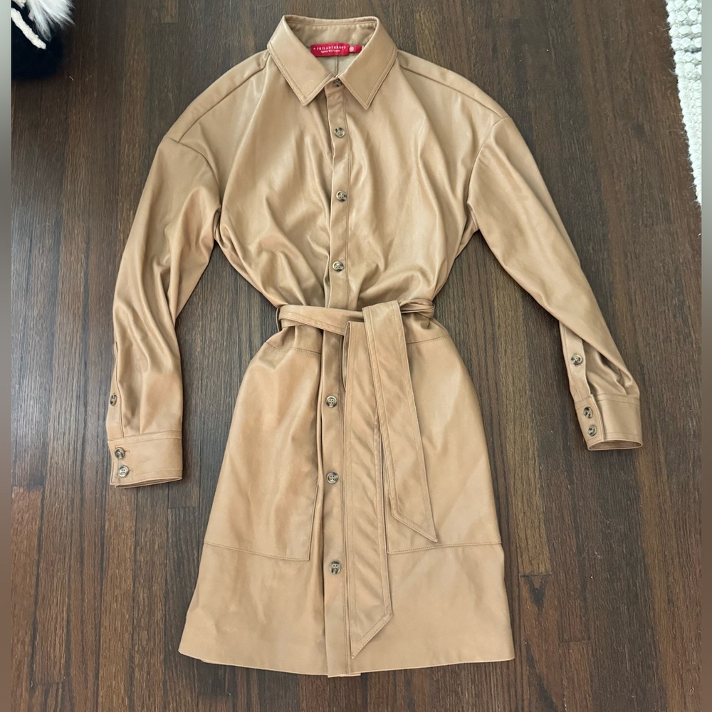 n:PHILANTHROPY camel color vegan leather